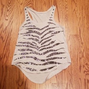 Zebra Sequin Tank